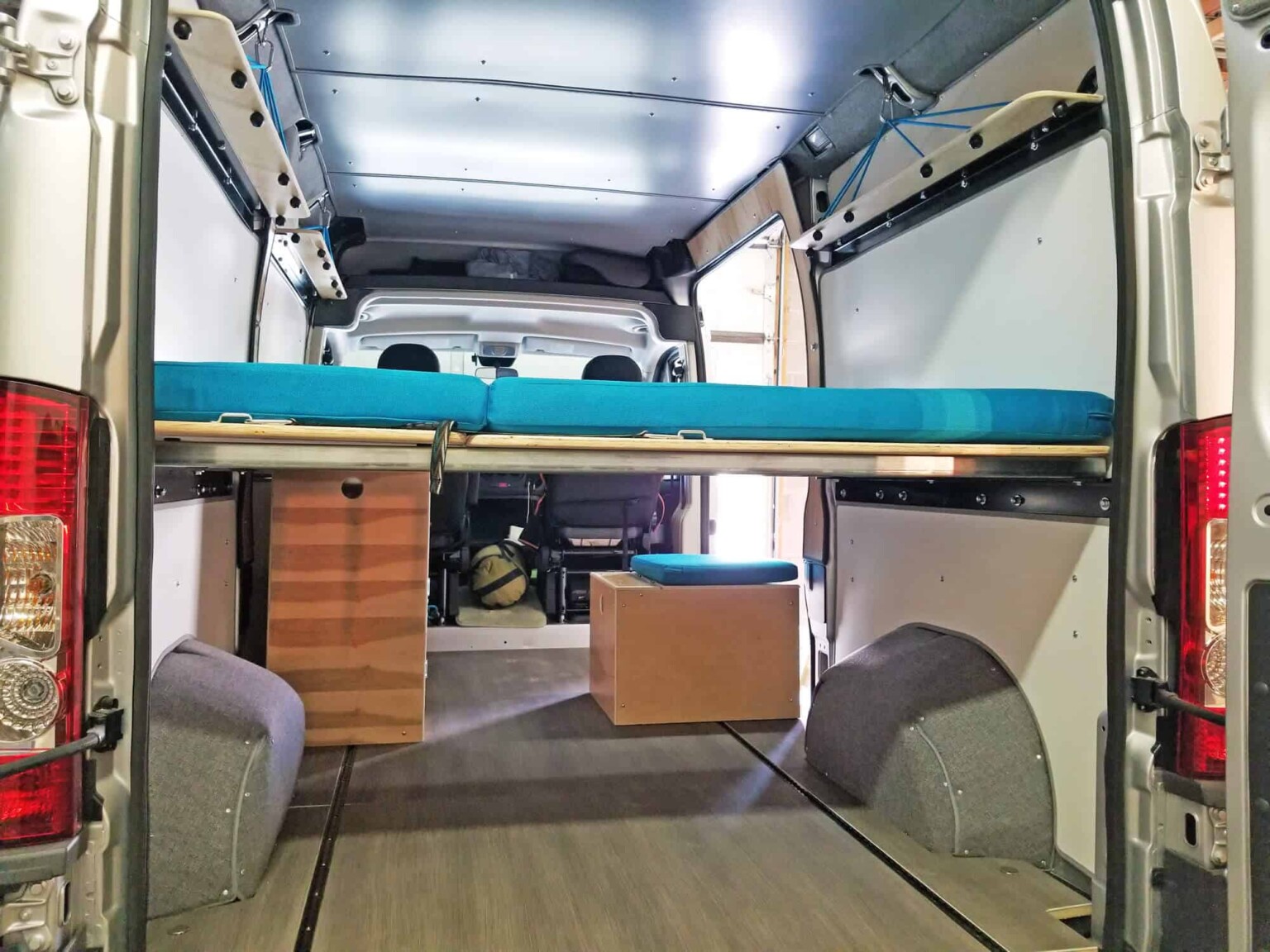 inside customer installed camper van
