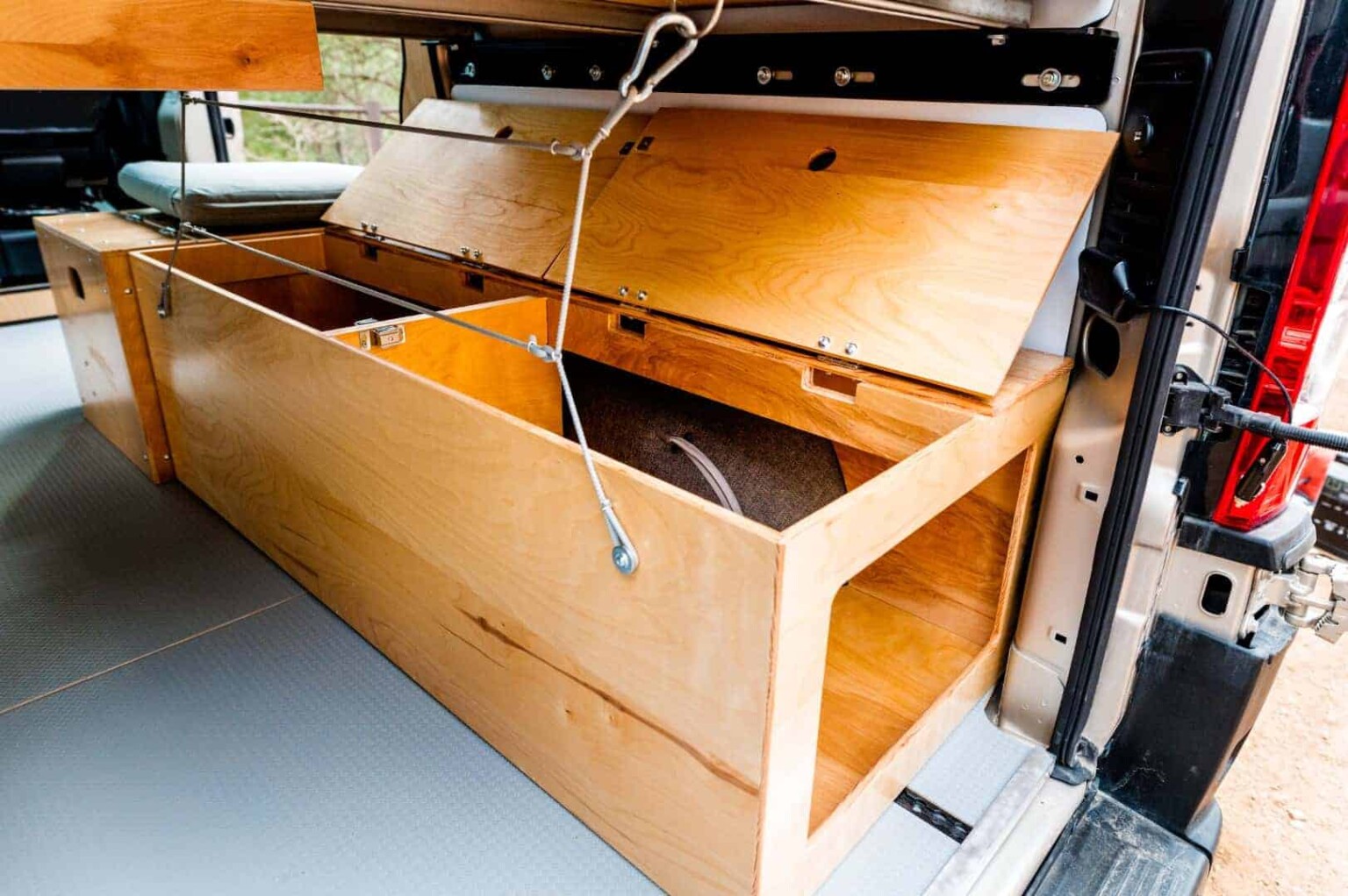 Wheel Well Storage Box Storage for Camper Van Wayfarer Vans