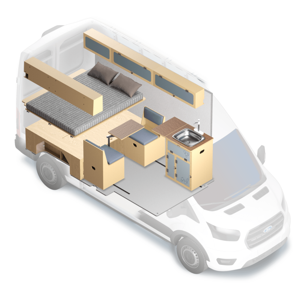 Wilford Camper Van Conversion Kit for Ford Transit 148