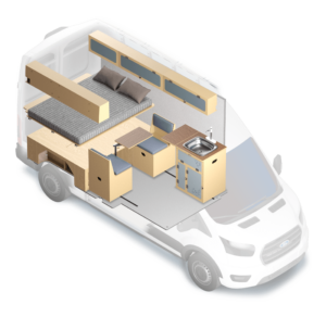 Ford Transit Camper van layout