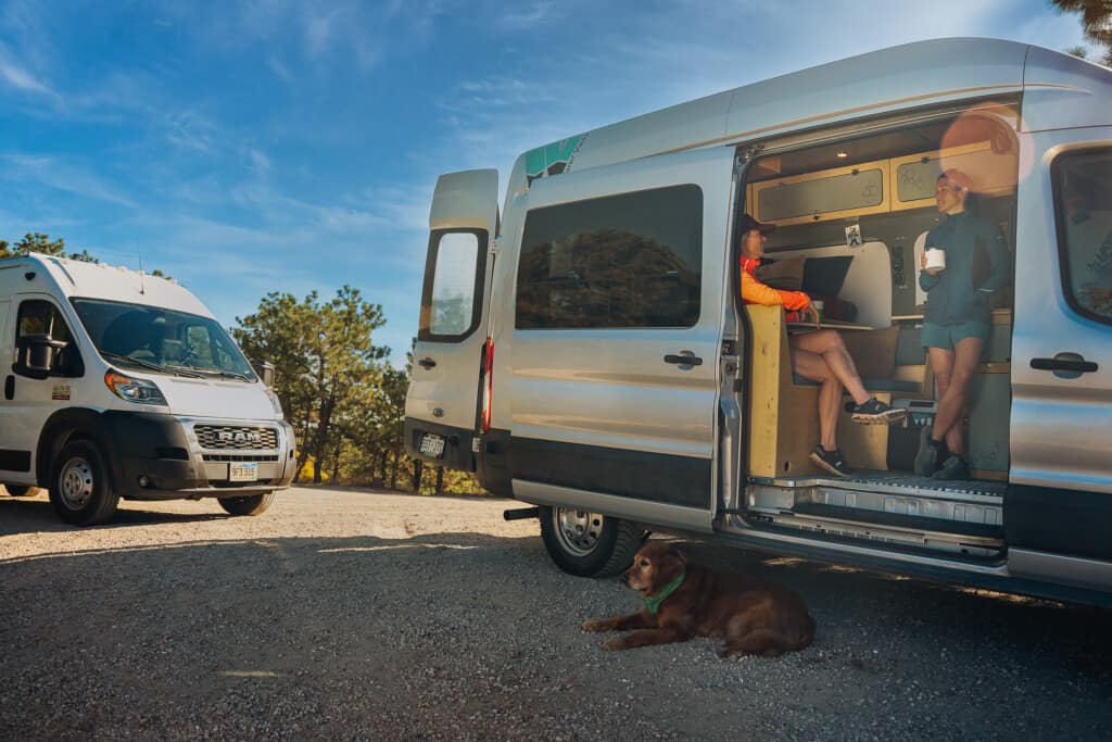 Traveling with a dog in a conversion van - Sprinter Adventure Van